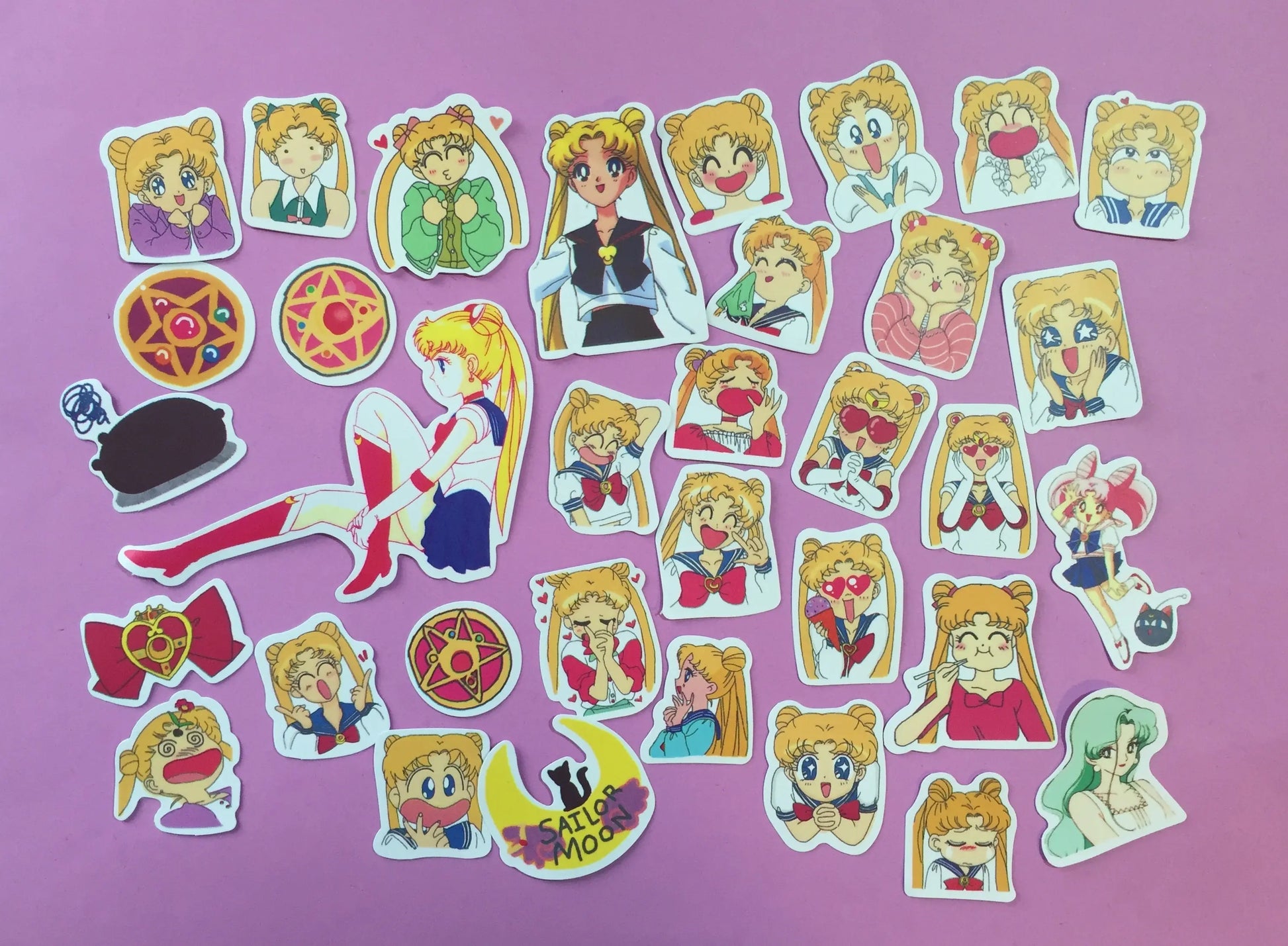 Sailor Moon Sticker Flakes - 33 pieces The Crafts and Glitter Shop