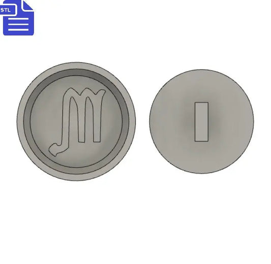 Scorpio Bath Bomb Press STL File - for 3D printing - FILE ONLY - print your own mold for bath bomb making - Scorpio Sign Bath Bomb Mold