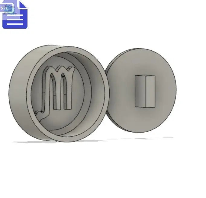 Scorpio Bath Bomb Press STL File - for 3D printing - FILE ONLY - print your own mold for bath bomb making - Scorpio Sign Bath Bomb Mold
