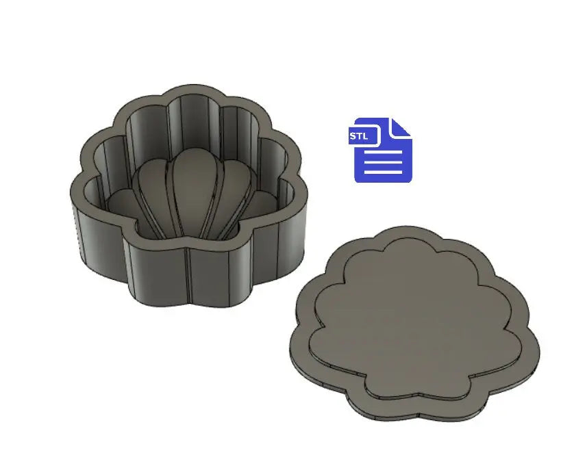 Seashell Bath Bomb Mold STL File - for 3D printing - FILE ONLY - Sea Shell Bath Bomb Press Mould Shower Steamer