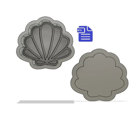 Seashell Bath Bomb Mold STL File - for 3D printing - FILE ONLY - Sea Shell Bath Bomb Press Mould Shower Steamer