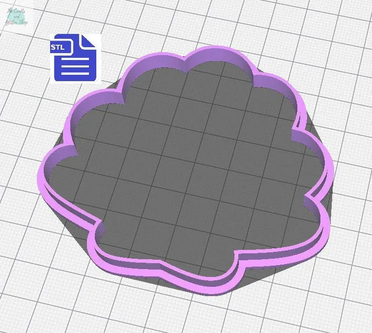 Seashell Cookie Cutter STL File - for 3D printing - FILE ONLY - Digital Download - The Crafts and Glitter Shop