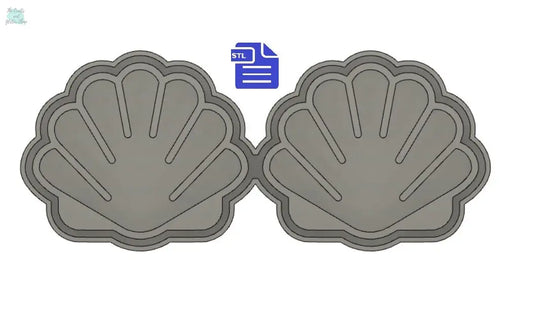 Seashell STL File - for 3D printing - FILE ONLY - tray included to make silicone molds - diy freshies mold