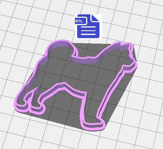 Shiba Inu Cookie Cutter STL File - for 3D printing - FILE ONLY - Digital Download - The Crafts and Glitter Shop