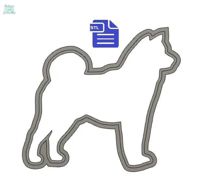 Shiba Inu Cookie Cutter STL File - for 3D printing - FILE ONLY - Digital Download - The Crafts and Glitter Shop