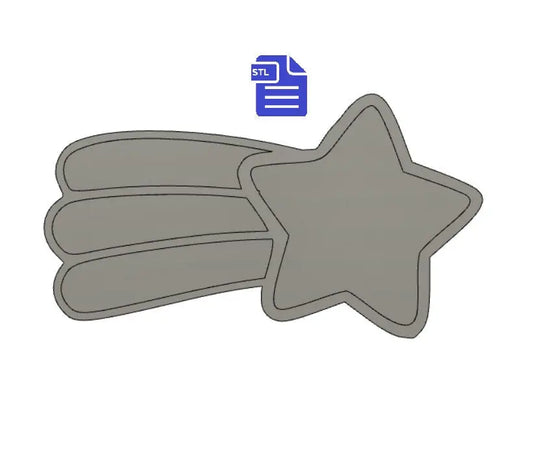 Shooting Star STL File - for 3D printing - FILE ONLY - The Crafts and Glitter Shop