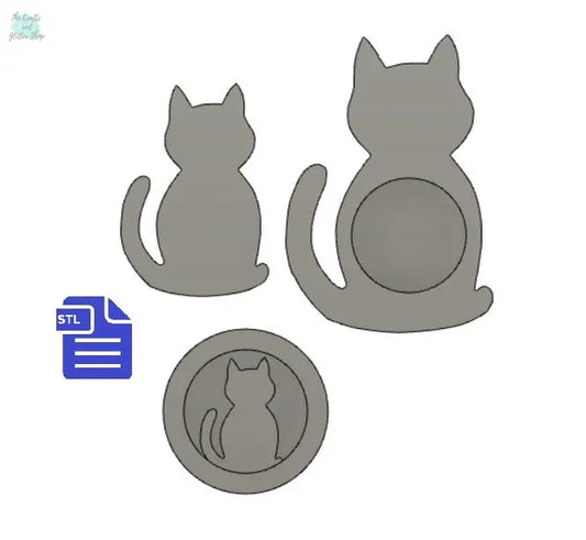Sitting Cat STL File - for 3D printing - FILE ONLY - The Crafts and Glitter Shop