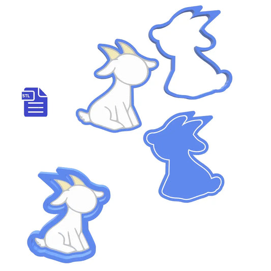 Sitting Goat Bath Bomb Mold STL File - for 3D printing - FILE ONLY - The Crafts and Glitter Shop