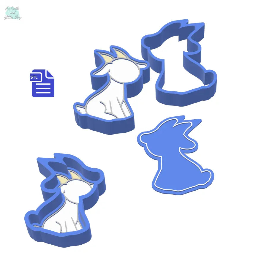 Sitting Goat Bath Bomb Mold STL File - for 3D printing - FILE ONLY - The Crafts and Glitter Shop