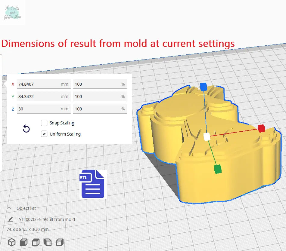 Sitting Goat Bath Bomb Mold STL File - for 3D printing - FILE ONLY - The Crafts and Glitter Shop
