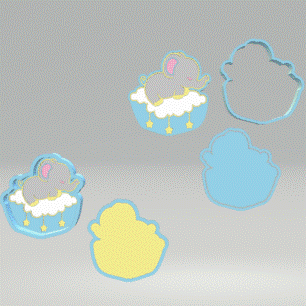 Sleeping Elephant Bath Bomb Mold STL File