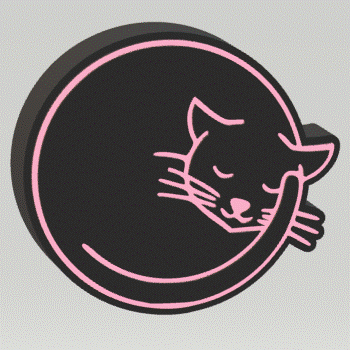 Sleepy Cat Bath Bomb Mold STL File