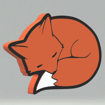 Sleepy Fox Bath Bomb Mold STL File