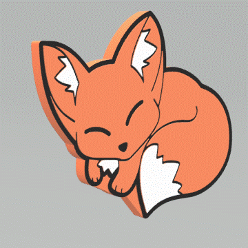 Sleepy Fox Bath Bomb Mold STL File - for 3D printing - FILE ONLY - The Crafts and Glitter Shop