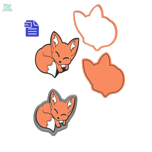 Sleepy Fox Bath Bomb Mold STL File - for 3D printing - FILE ONLY - The Crafts and Glitter Shop