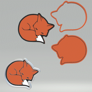 Sleepy Fox Bath Bomb Mold STL File