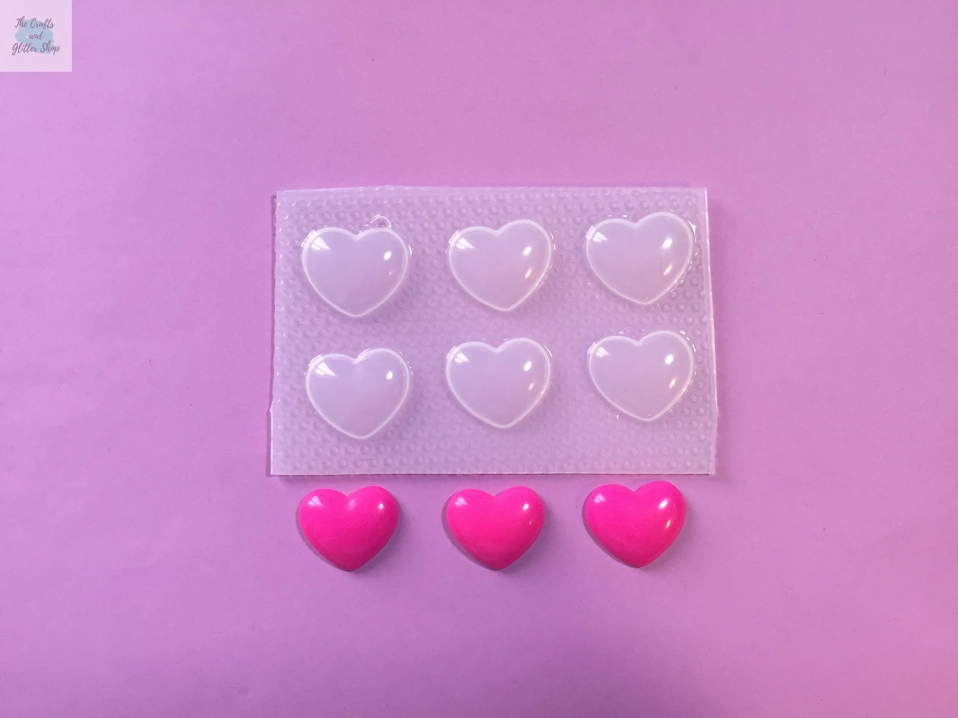 Small Bubble Heart Plastic Mold