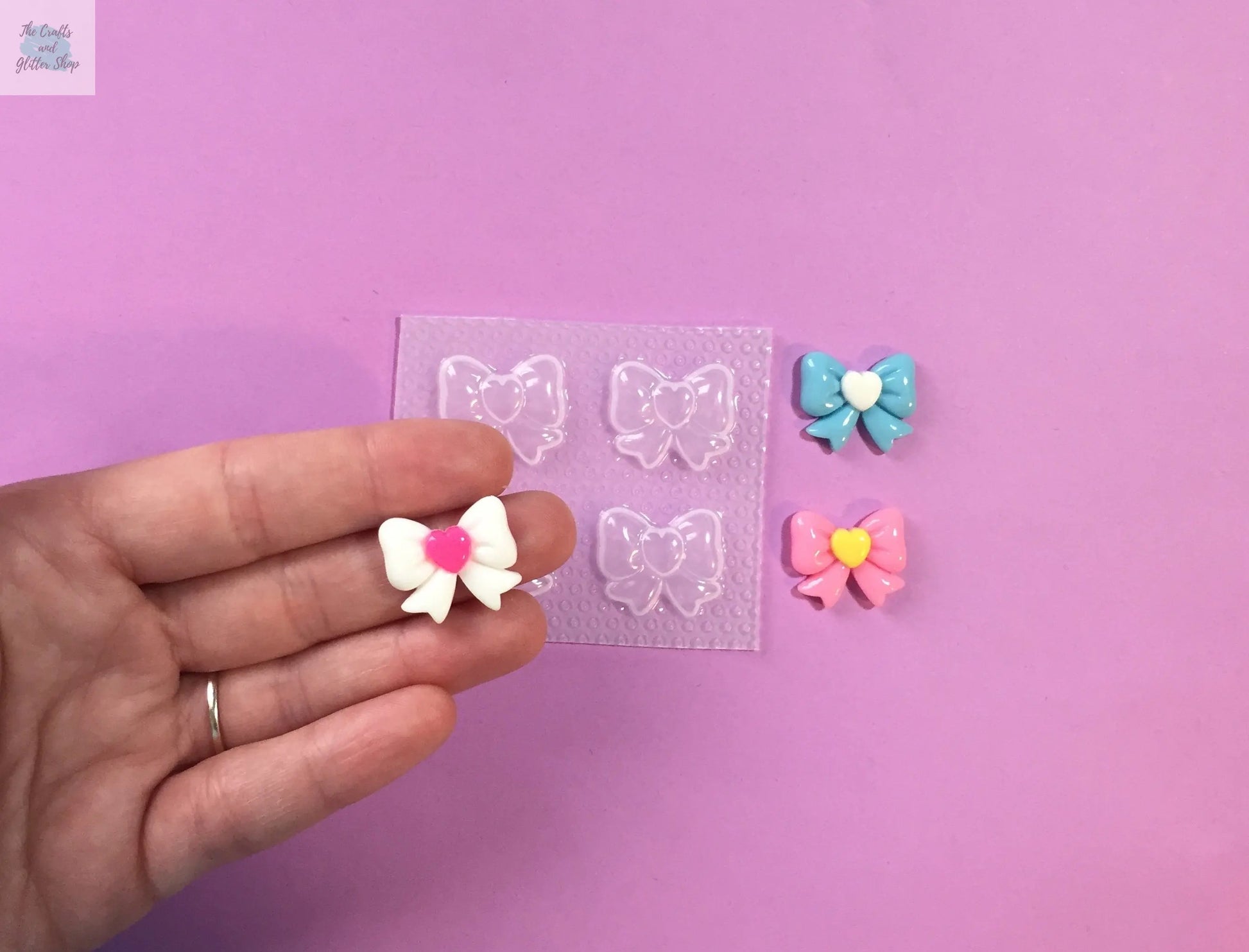 Small Heart Bow Plastic Mold