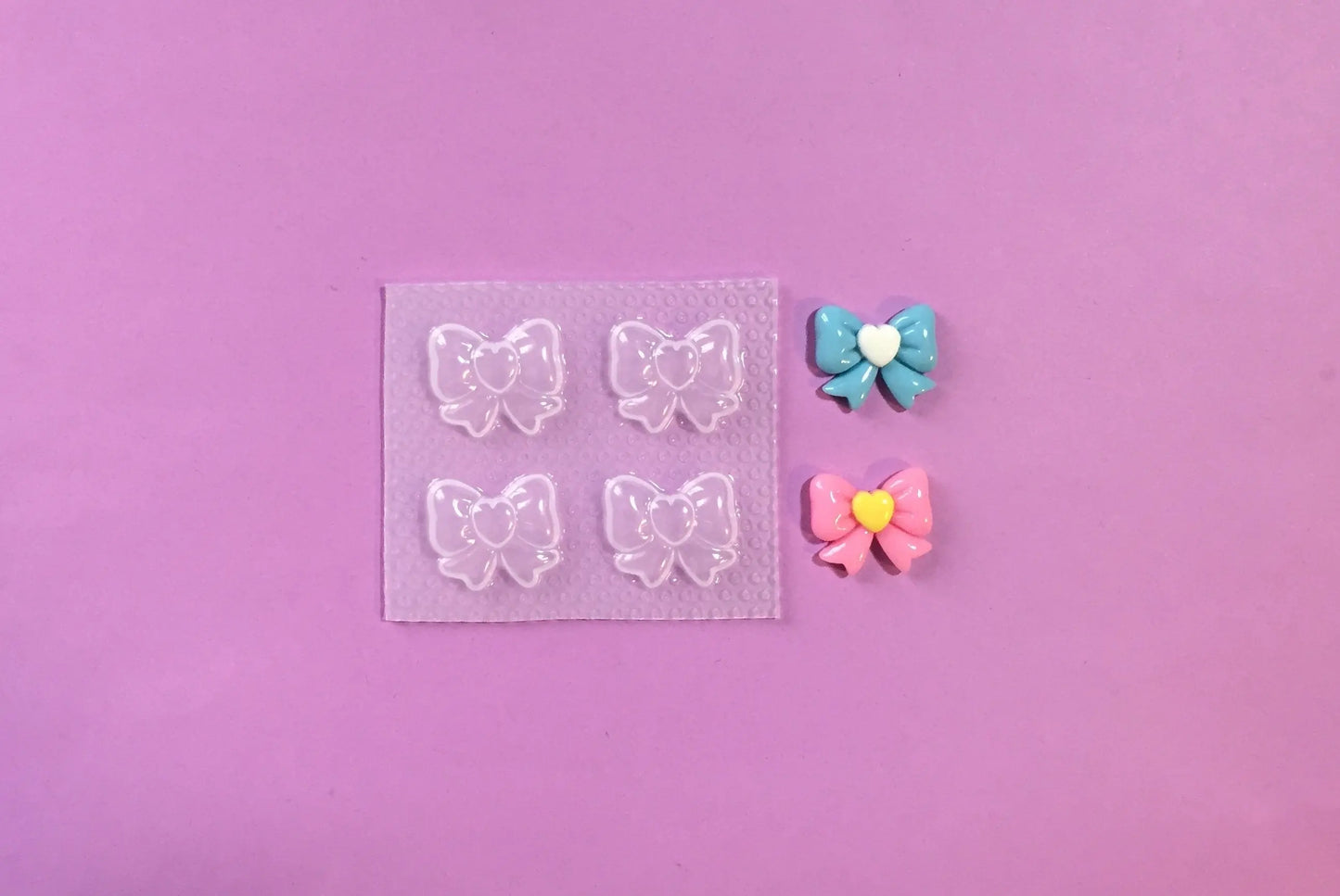 Small Heart Bow Plastic Mold