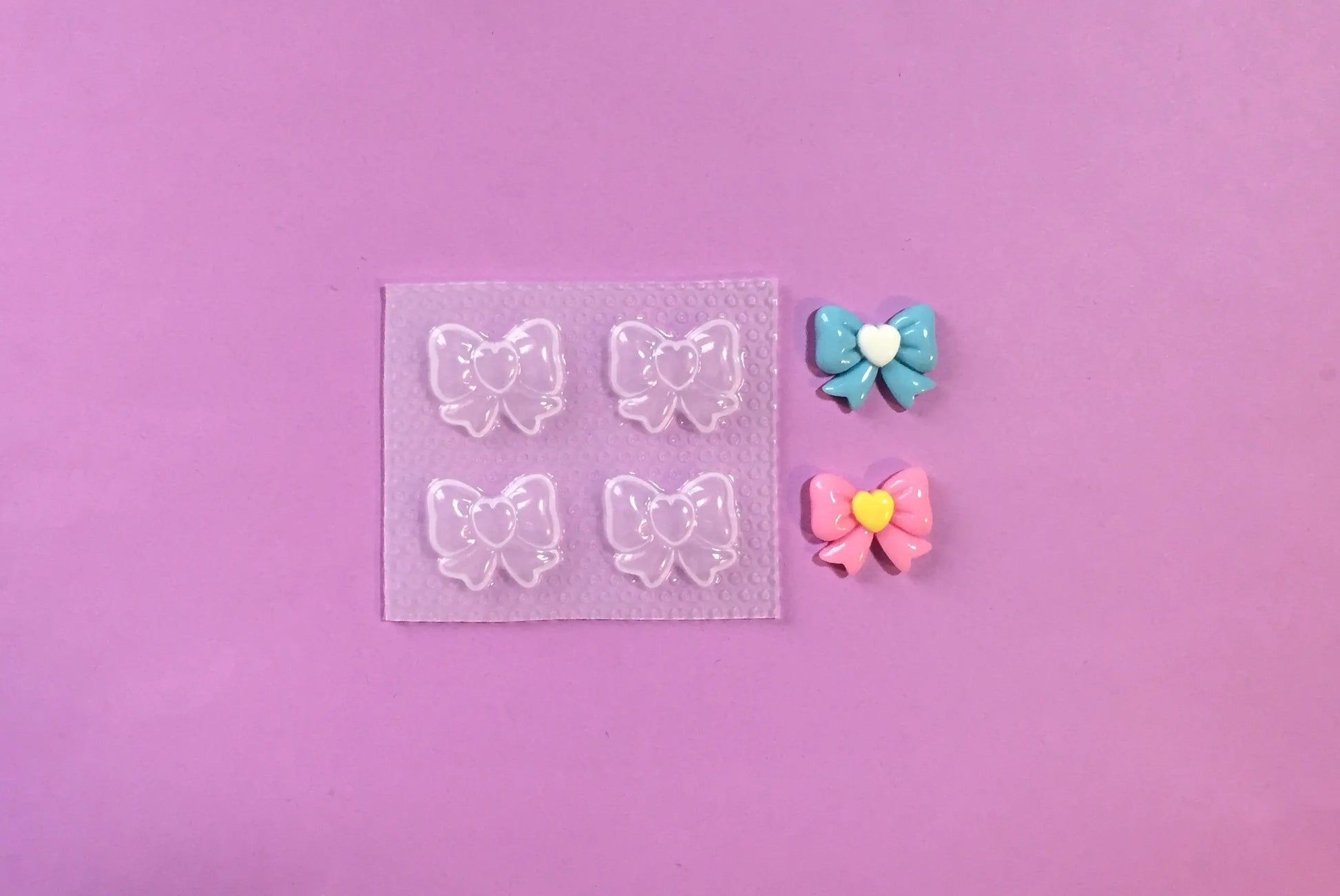 Small Heart Bow Plastic Mold