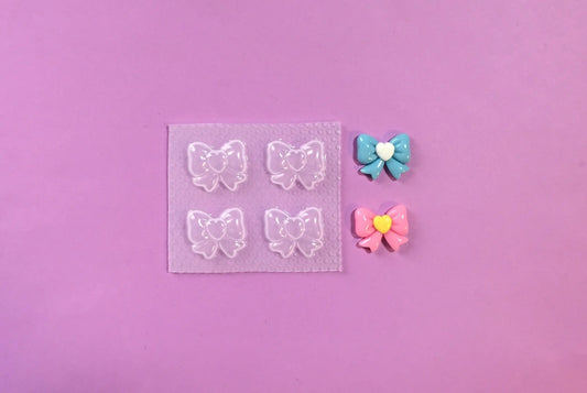 Small Heart Bow Plastic Mold