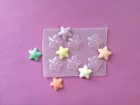 Small Puffy Stars Plastic Mold