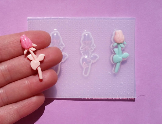 Small Rose Plastic Mold