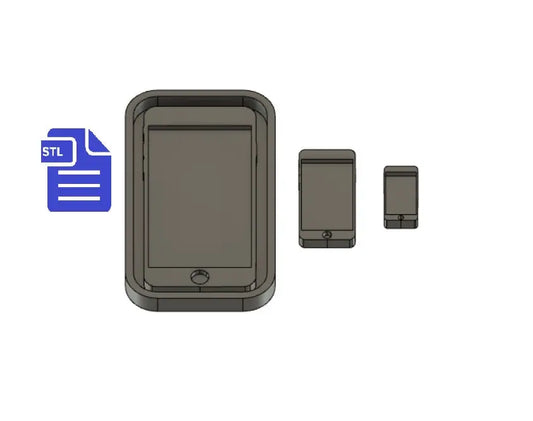 Smartphone STL File - for 3D printing - FILE ONLY - for mold making - also includes one with tray ready for silicone mold making