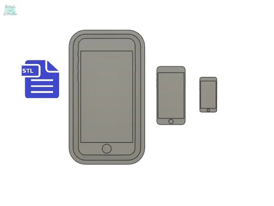 Smartphone STL File - for 3D printing - FILE ONLY - for mold making - also includes one with tray ready for silicone mold making - The Crafts and Glitter Shop