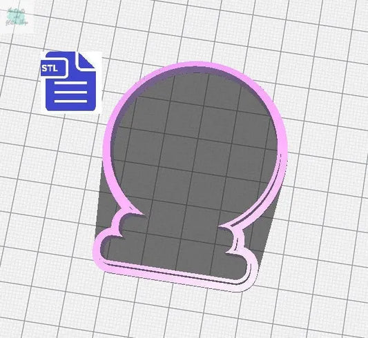 Snow Globe Cookie Cutter STL File - for 3D printing - FILE ONLY - Instant Digital Download - The Crafts and Glitter Shop