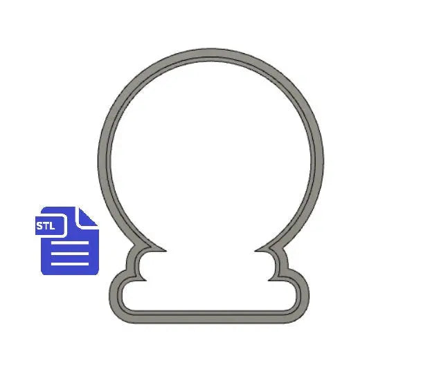 Snow Globe Cookie Cutter STL File - for 3D printing - FILE ONLY - Instant Digital Download - The Crafts and Glitter Shop