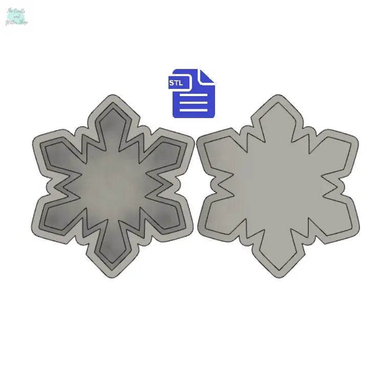 Snowflake Bath Bomb Mold STL File - for 3D printing - FILE ONLY - Bath Bomb Press - Shower Steamer Mould - The Crafts and Glitter Shop