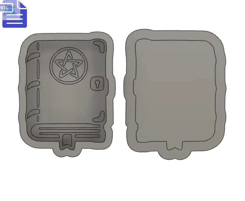 Spell book Bath Bomb Mold STL File - for 3D printing - FILE ONLY - Spellbook Bath Bomb Press Shower Steamer