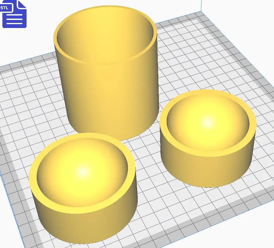 Sphere Bath Bomb Mold STL File - for 3D printing - FILE ONLY - Circle Bath Bomb Press Mould Shower Steamer - The Crafts and Glitter Shop
