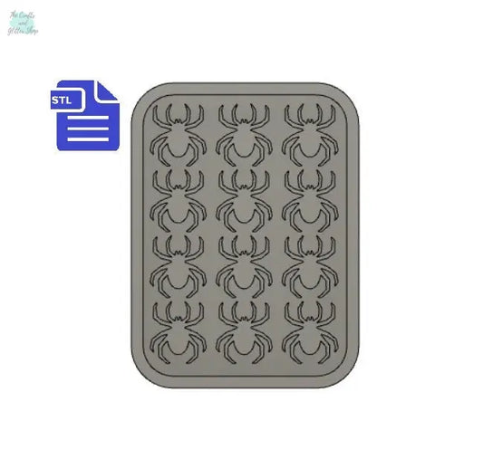 Spider Silicone Mold Tray STL File - for 3D printing - FILE ONLY - to make your own silicone mold - diy freshies mold - The Crafts and Glitter Shop