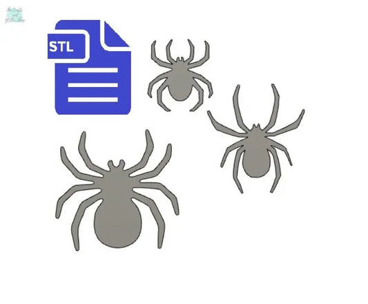Spiders STL File - for 3D printing - FILE ONLY - The Crafts and Glitter Shop