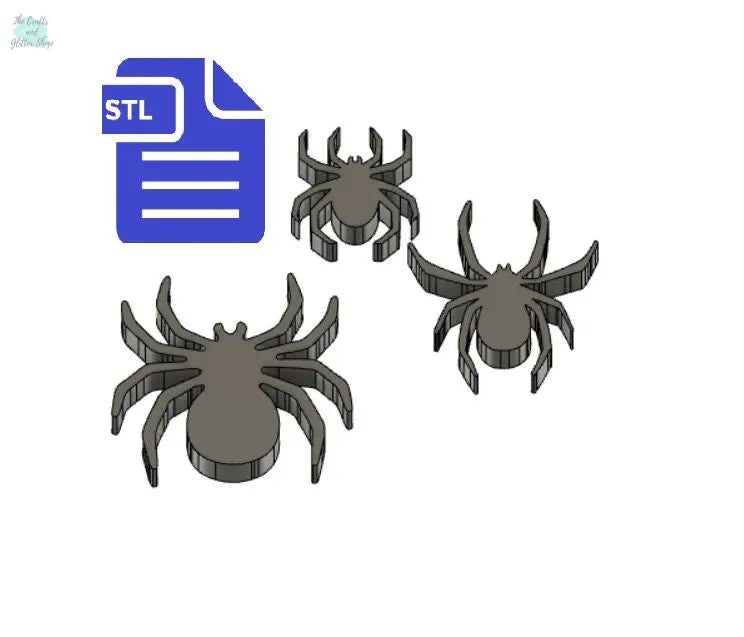 Spiders STL File - for 3D printing - FILE ONLY - The Crafts and Glitter Shop