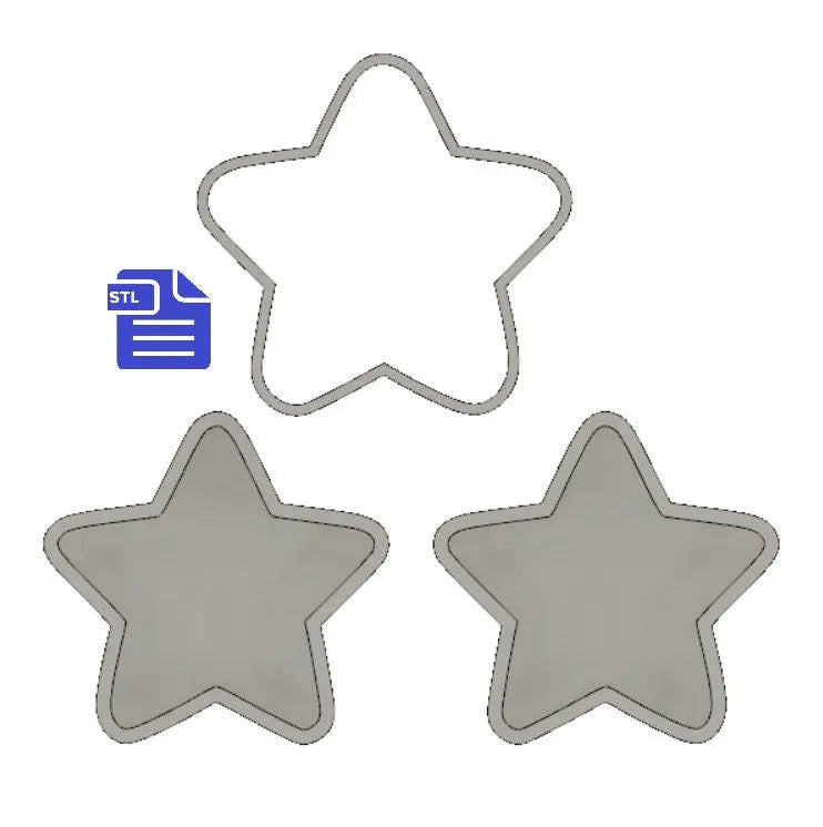 Star Bath Bomb Mold STL File - for 3D printing - FILE ONLY - 3 pieces Star Bath Bomb Press Mould - Shower Steamer Shampoo Bar Fizzies - The Crafts and Glitter Shop