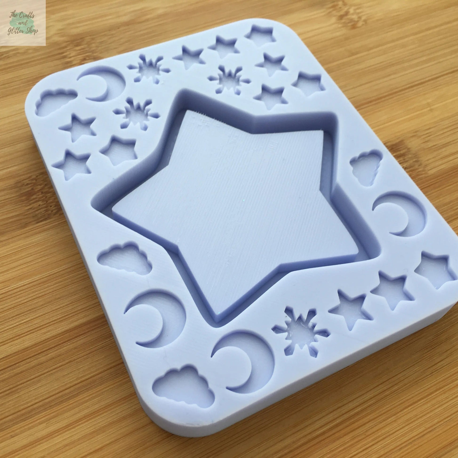 Star Shaker with bits Silicone Mold