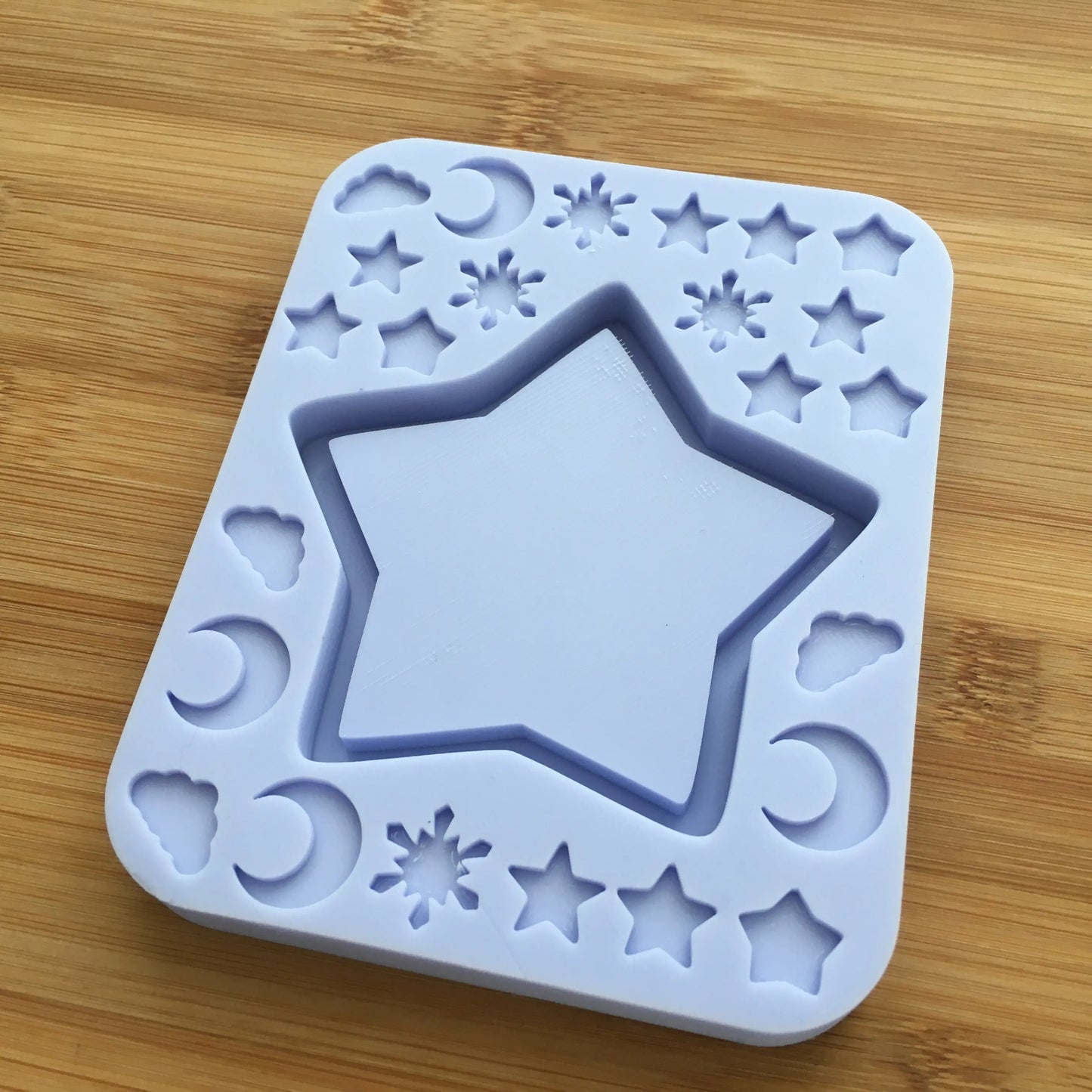 Star Shaker with bits Silicone Mold