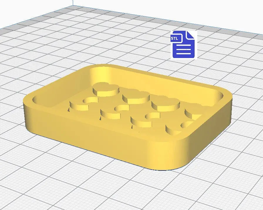 Star, Moon & Heart Housing STL File - for 3D printing - FILE ONLY - for making silicone molds - 3 pre-set sizes included - diy freshies mold - The Crafts and Glitter Shop