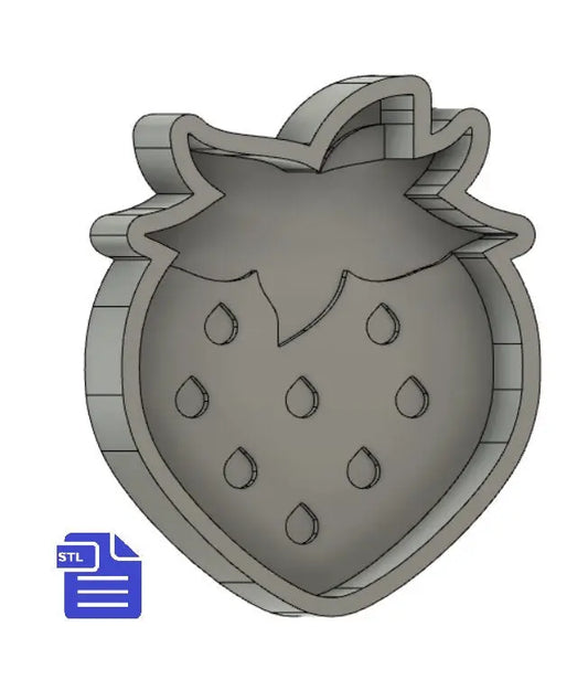 Strawberry Bath Bomb Mold STL File - for 3D printing - FILE ONLY - Strawberry Bath Bomb Press Shower Steamer - The Crafts and Glitter Shop