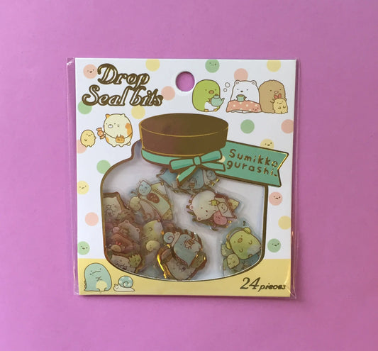 Sumikko Gurashi Crystal Sticker Flakes - Kawaii The Crafts and Glitter Shop