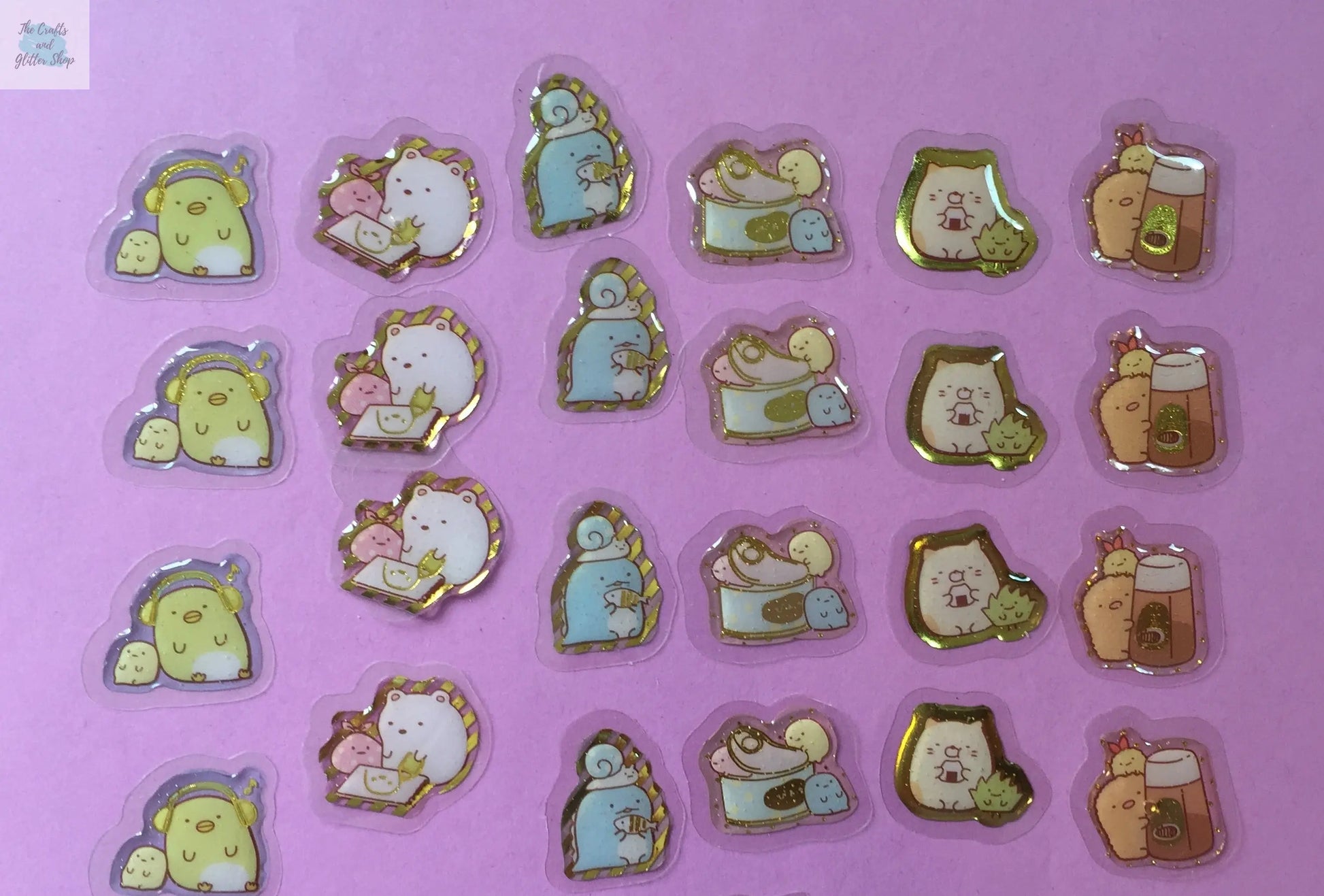 Sumikko Gurashi Crystal Sticker Flakes - Kawaii The Crafts and Glitter Shop