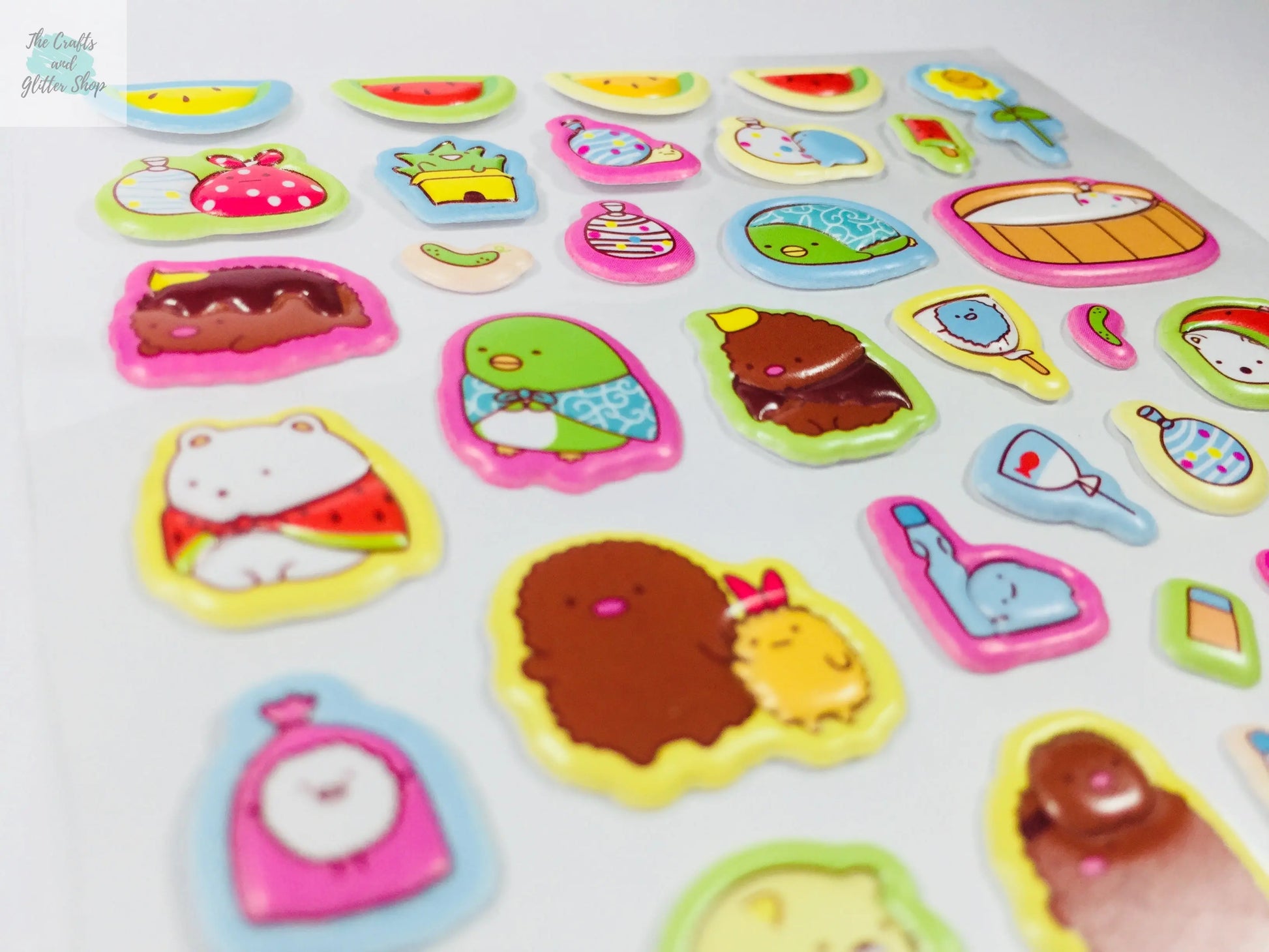 Sumikko Gurashi Puffy Stickers - 1 Sheet - Kawaii Stationery The Crafts and Glitter Shop