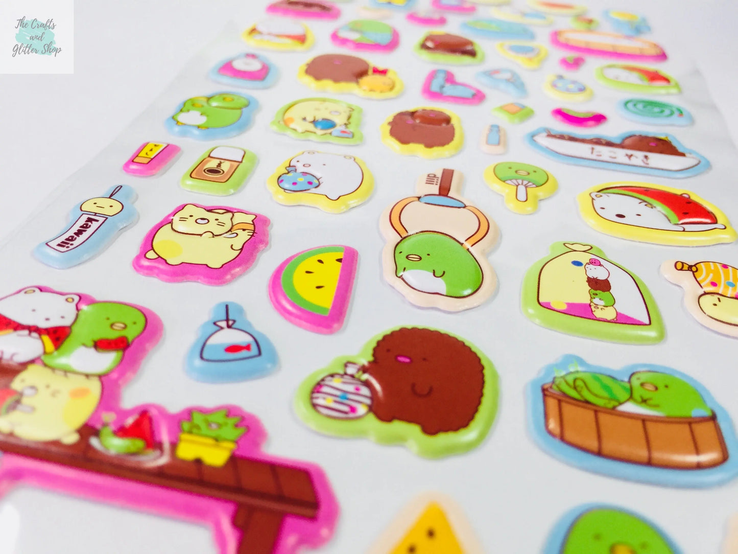 Sumikko Gurashi Puffy Stickers - 1 Sheet - Kawaii Stationery The Crafts and Glitter Shop