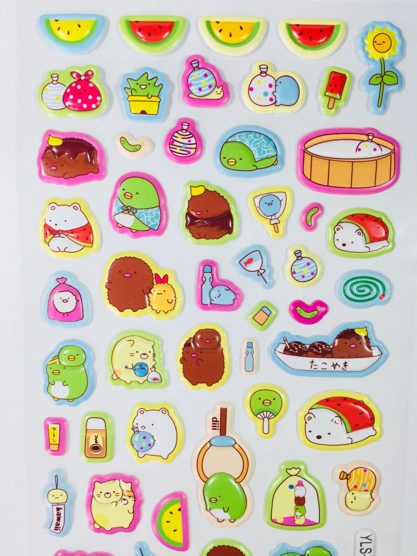 Sumikko Gurashi Puffy Stickers - 1 Sheet - Kawaii Stationery The Crafts and Glitter Shop