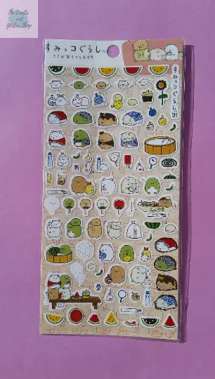 Sumikko Gurashi Stickers - 1 Sheet - Kawaii Stickers The Crafts and Glitter Shop