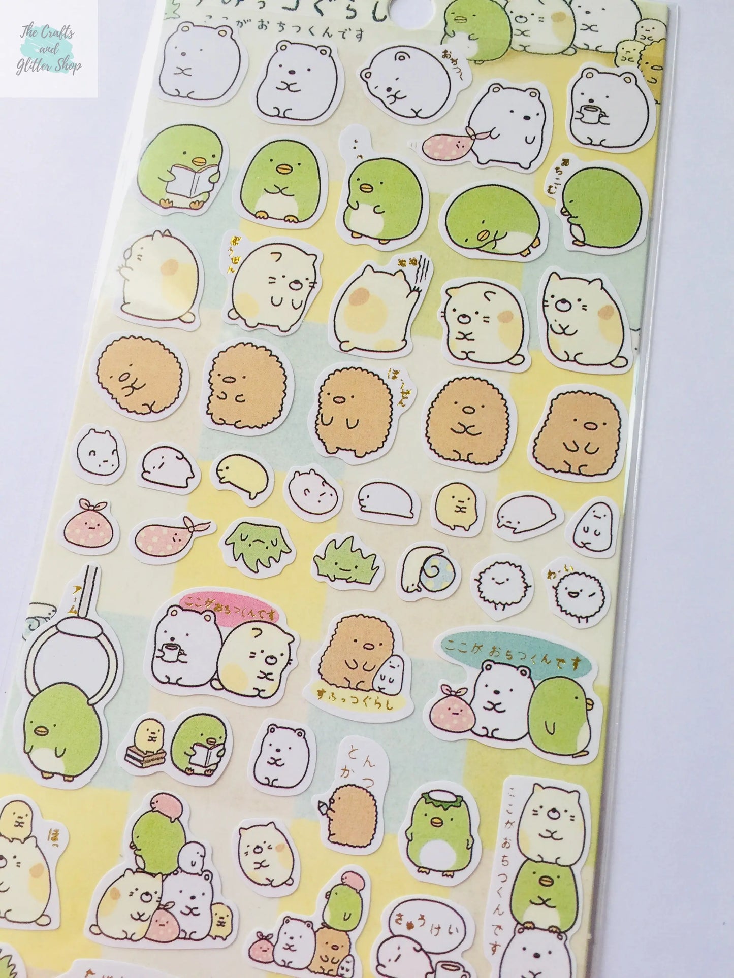 Sumikko Gurashi Stickers - 1 Sheet - Kawaii The Crafts and Glitter Shop