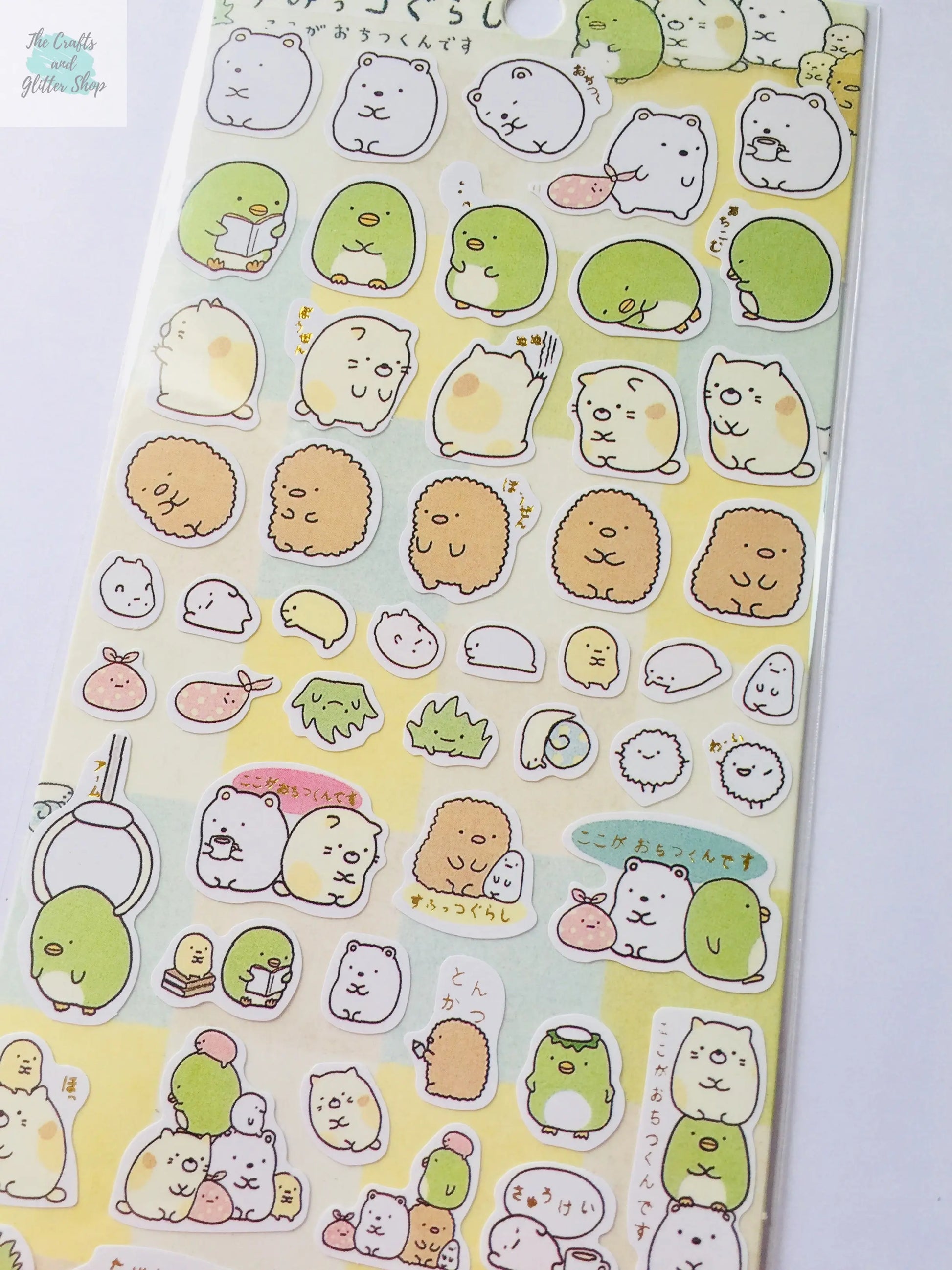 Sumikko Gurashi Stickers - 1 Sheet - Kawaii The Crafts and Glitter Shop